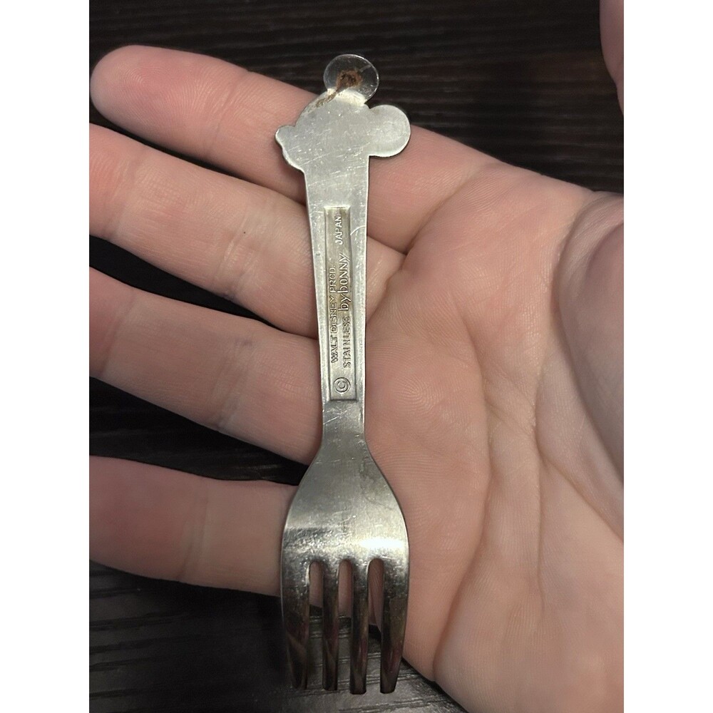 Vintage Disney Mickey Mouse Child Spoon Fork Set Bonny Japan Stainless Steel 4” - Picture 8 of 8